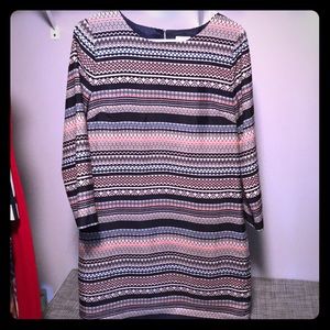 J.Crew patterned shift dress